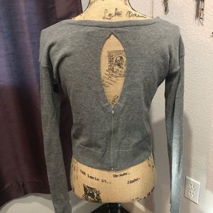 Express Gray Crop Sweater Size XS